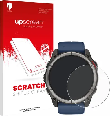 Produktbild von upscreen Schutzfolie für Garmin quatix 8 (51 mm) Displayschutz Displayschutzfolie Folie Klar Transparent