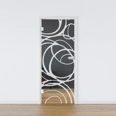 Produktbild von Pertura Glastür Komplettset Glera Mystic 01 959x2097x8 mm Links inkl. Beschlag Jonte Studio Business unverschließbar
