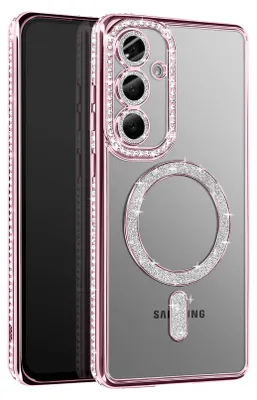 Produktbild von Avizar, Diamant-Hülle für Samsung Galaxy S25 MagSafe Strass-Rand, Rosa