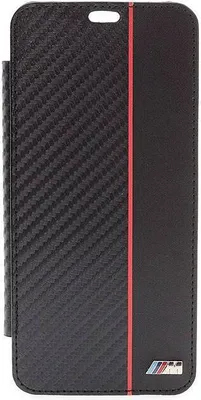 Produktbild von BMW book case Carbon Stripe for Galaxy S9 Plus - Red (3700740426555)