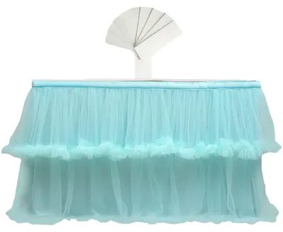 Productafbeelding van Tulen Tutu Tafelrok voor Verjaardag en Bruiloft Groen, 190 x 76 cm