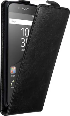 Produktbild von Cadorabo Hülle für Sony Xperia Z5 Schutz Hülle in Schwarz Flip Etui Handyhülle Case Cover