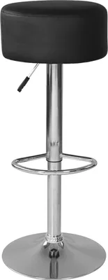 Produktbild von Elegante Barhocker mit schwarzem Sitz und verstellbarer Höhe – Küchenstuhl – 2er-Set