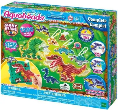 Obrázok produktu pre Aquabeads Dinosaurierland, kreatívna sada korálikov, 1200 korálikov, modely dinosaurov na vytvorenie