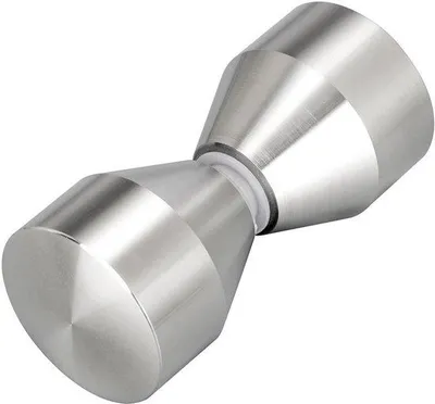 Immagine prodotto di Vitriale Doppelknop: design moderno, acciaio inossidabile lucido 304. Maniglia a due pomelli per porte in vetro e porte da bagno. Ideale per bagni e cucine