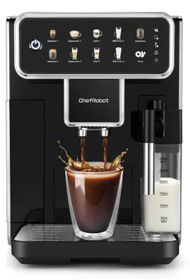 Produktbild von ChefRobot Espresso-Vollautomat, 4 Kaffeesorten, Touchscreen, 1,5 l, selbstreinigend