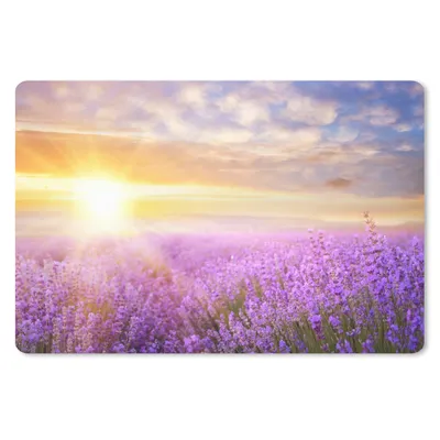 Produktbild von MuchoWow® Mauspad Mousepad Lavendel - Sonne - Himmel - Natur 27x18 cm - Mousepads - Maus Mat - Pad - Mausunterlage - Büroartikel - Desk Matten