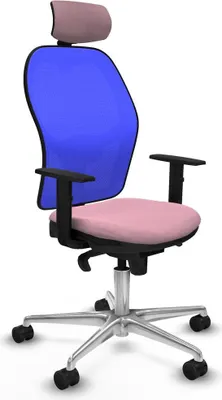 Image de Chaise de bureau avec appui-tête Piqueras y Crespo 1D086N2 Rosa