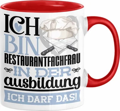 Produktbild von Restaurantfachfrau Ausbildung Start Geschenk Tasse Ich Bin Restaurantfachfrau In Der Ausbildung Ich Darf Das Kaffee-Becher Geschenkidee (Rot)