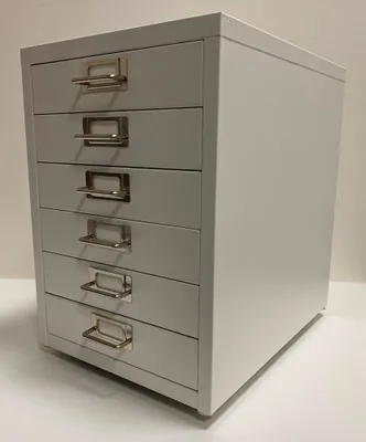 Obrázek produktu pro ENPRAG Zásuvkový organizér HDK-S06, 6x zásuvka, úchytky chrom, barva světle šedá