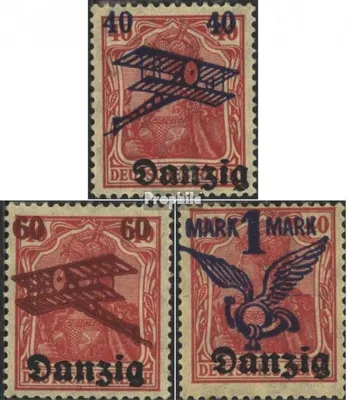 Produktbild von Briefmarken Danzig 1920 Mi 50-52 (kompl.Ausg.) postfrisch Flugpost