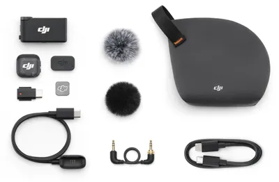 Obrázek produktu pro DJI Mic 3 (1 TX+1 RX), Všesměrový, 22 dB, S montáží na kameru, Baterie, Vysílač na tělo, Černá