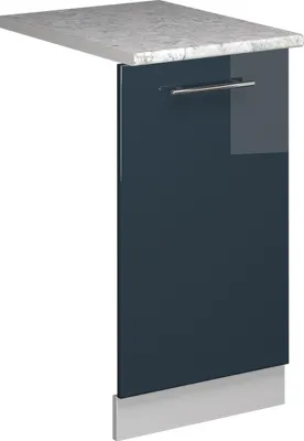 Produktbild von Geschirrspülblende Vicco Fame-Line Dunkelblau Hochglanz 45 cm , AP Marmor, Model 54610