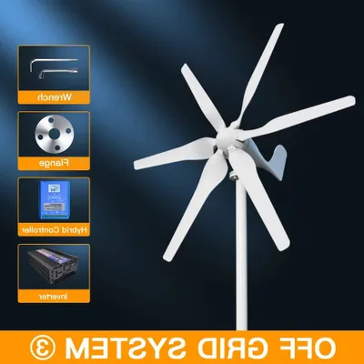 Productafbeelding van Windturbine - Windgenerator - Windenergie Systeem - Duurzame Energie - 3000W Vermogen - Laag Startpunt