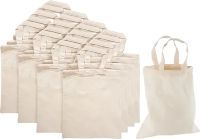 Produktbild von VBS Baumwolltaschen "22 x 26 cm", Naturweiß, 20 Stück