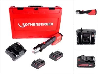 Produktbild von Rothenberger ROMAX 4000 CAS Akku Pressmaschine 18 V 34 kN + 2x Akku 4,0 Ah + Ladegerät + Koffer