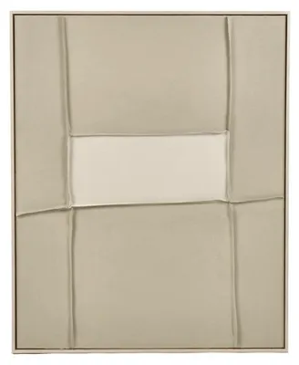 Image de Tableau sur toile blanche Pomax, avec cadre, couleur beige, dimensions : L 100 x l 80 x H 5 cm