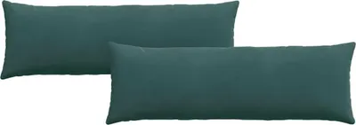 Zdjęcie produktu dla vidaXL Poduszka na sofę 2 sztuki ciemnozielona 120 x 40 cm tkanina sztruksowa