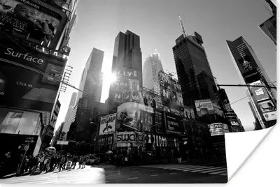 Produktbild von MuchoWow® Poster New York - Architektur - Schwarz - Weiß 120x80 cm - Bilder