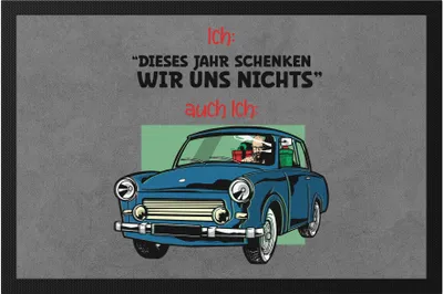 Produktbild von Dieses Jahr Schenken Wir Uns Nichts Fußmatte Weihnachten Weihnachtszeit Geschenke Weihnachtsbaum Winter