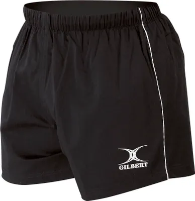 Produktbild von Gilbert Rugbyshorts schwarz Sportshort 116 für Kinder Rugby