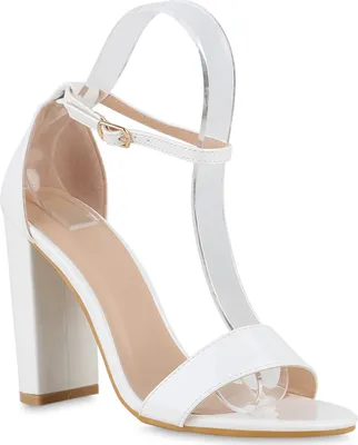 Produktbild von VAN HILL Damen Sandaletten Riemchensandaletten Party Schuhe 840137, Farbe: Weiß, Größe: 40