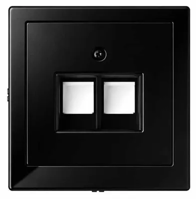 Produktbild von REV Ritter Abdeckung Solo Schwarz für IAE/UAE-Anschlussdosen 2 x 8-polig