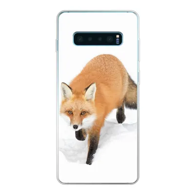 Produktbild von MuchoWow® Handyhülle Schutzhülle Hülle für Samsung Galaxy S10 Plus Fuchs - Schnee - Winter Silikon Softcase Handy Hülle - Schutzhülle