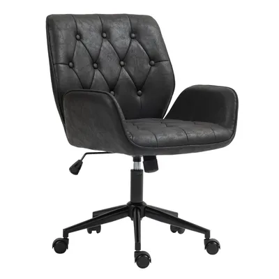 Image de SVITA GABRIEL : Fauteuil de bureau, réglable en hauteur, chaise de bureau en similicuir, noire