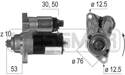 Produktbild von ERA 220124A - OE 02T 911 023 E Anlasser, Starter für A2 (8Z), Cordoba (6L), Ibiza (6L), Fabia I (6Y), Bora (1J), Golf IV (1J), Lupo (6E1, 6X1), New Beetle, Polo (6N), Polo (9N)