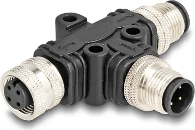 Immagine prodotto di DELOCK M12 T-Splitter A-kodiert 4 Pin 1 xST.zu St. und Bu.