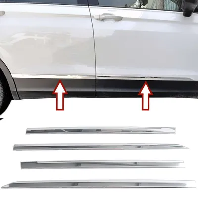 Obrázok produktu pre Nerezové chrómové lišty dverí vhodné pre VW Tiguan II Allspace, typ BW2, od roku 2016&gt