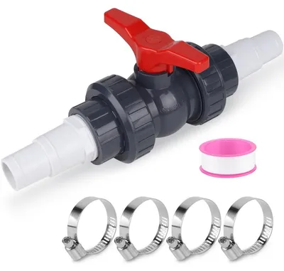 Produktbild von Absperrhahn Pool PVC 32-38mm Kugelhahn 1 1/2(50mm) Schlauchverbinder
