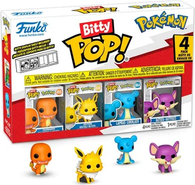 Immagine prodotto di Confezione blister da 4 personaggi Bitty POP Pokemon Charmander da collezione