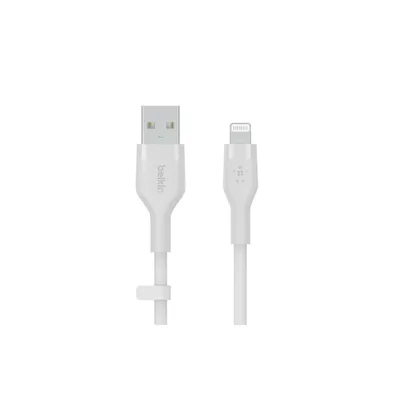 Produktbild von Belkin CAA008BT3MWH, 3 m, USB A, USB C/Lightning, Männlich, Männlich, Weiß