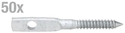 Zdjęcie produktu dla Alberts 50 x wspornik ogrodzenia, kształt śruby skrzydełkowej, długość 100 mm, ocynkowany ogniowo