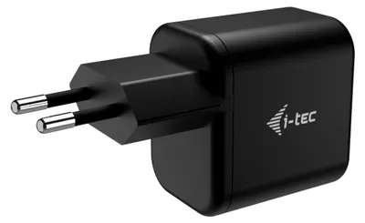 Immagine prodotto di Caricabatterie USB-C GaN da 65W di i-tec, da interno, alimentazione AC, colore nero