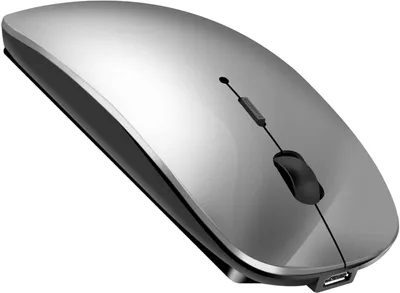 Image de Souris Bluetooth sans fil pour MacBook Pro/Air/Mac/iPad/Laptop/Desktop/Mac/PC/Computer/Phone, Souris de bureau portable mince et silencieuse avec adaptateur USB-C, 2.4GH
