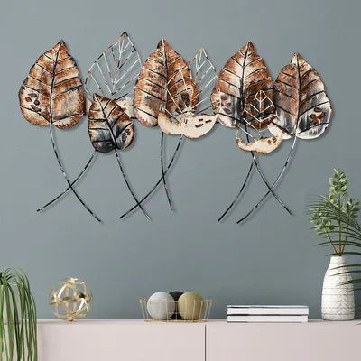 Obrázek produktu pro Wallity, Casting Leaf 2, nástěnná dekorace, vícebarevná, kov, 67 x 112 cm