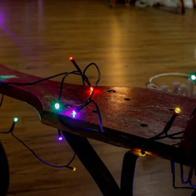 Produktbild von Lichterkette Deko 50 LED bunt RGB Mini Beleuchtung Party Weihnachten Indoor