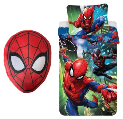 Produktbild von Spiderman-Schlafzimmer-Set; Bettbezug und Kissen