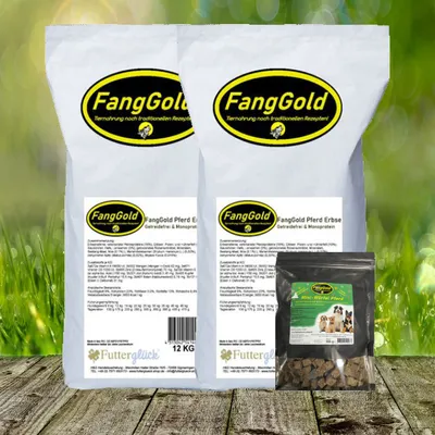 Immagine prodotto di FANGGOLD Cavallo & Piselli 2 x 12 kg + FANGGOLD Mini cubetti Cavallo 500 g