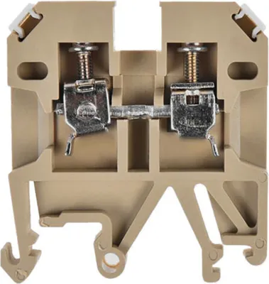 Produktbild von Durchgangsklemme Schraubanschluss 2 Anschlüsse 10mm² Querschnitt Braun