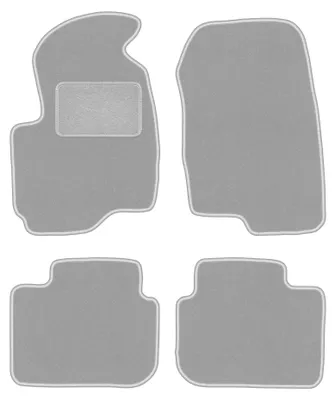 Obrázok produktu pre Velúrové autokoberce pre: Mitsubishi Colt VII 2004-2008 (hatchback) – sada 4 ks, sivé, na mieru – Wielganizator OSLO