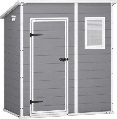 Produktbild von Keter Manor Pent Geräteschuppen B 183,5 x T 111 x H 200 cm, Farbe Grau