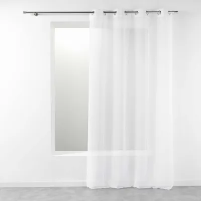 Ösenvorhang 140x240 cm weiß Polyester 1 Stück
