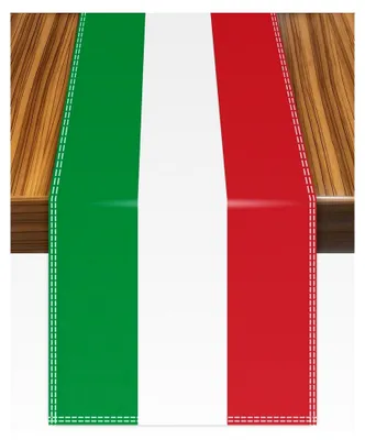 Produktbild von Tischläufer mit italienischer Flagge, Tischdecke für Esszimmer, Wohnraumdekoration
