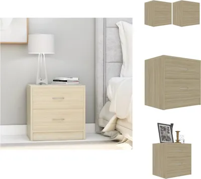 Obrázek produktu pro vidaXL Noční stolky 2 ks Sonoma dub 40x30x40 cm materiál na bázi dřeva - Noční stolky