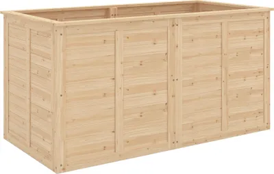 Produktbild von Hochbeet Holz 152 x 77 x 77 cm Erhöhtes Tief Kräuterbeet mit Offenem Boden Verstärkungsstangen