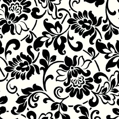 Produktbild von Klebefolie - Möbelfolie Ornamente Schwarz Weiss - 0,45 m x 15 m Nachbildungfolie